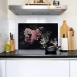 Bloemen - Vintage - Roze Inductie beschemer met haakjes klein -sfeer2