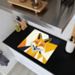 Vos - Oranje - Abstract - Driehoeken Inductie beschemer met haakjes middel -sfeer1