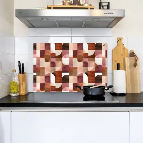 Geometrie - Modern - Retro Inductie beschemer met haakjes klein 777 -sfeer2