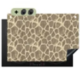 Giraf - Patroon - Beige - Bruin Inductie beschemer met haakjes klein 777 -3d