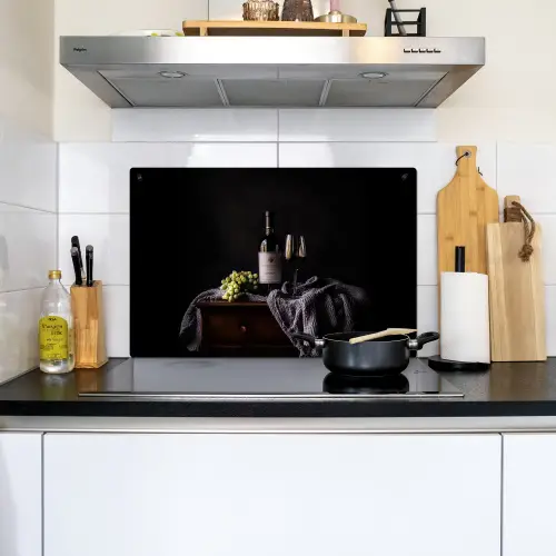 Druiven - Wijn - Rood - Tafel Inductie beschemer met haakjes klein -sfeer2