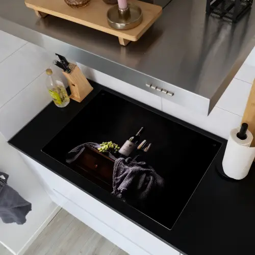 Druiven - Wijn - Rood - Tafel Inductie beschemer met haakjes klein -sfeer1