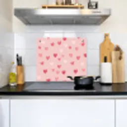 Hartjes - Patroon - Roze - Eenvoudig Inductie beschemer met haakjes middel -sfeer2