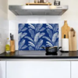 Blad - Palm - Blauw Inductie beschemer met haakjes klein 777 -sfeer2