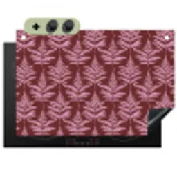 Blad - Patroon - Paars Inductie beschemer met haakjes klein 777 -3d