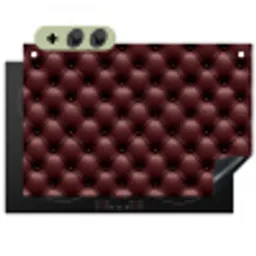 Leer - Patroon - Bordeaux Inductie beschemer met haakjes klein 777 -3d