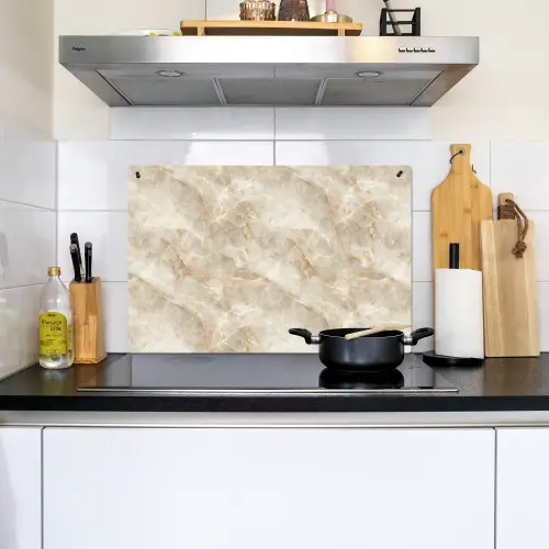 Lichtbeige - Onyx - Subtiel Inductie beschemer met haakjes klein 777 -sfeer2