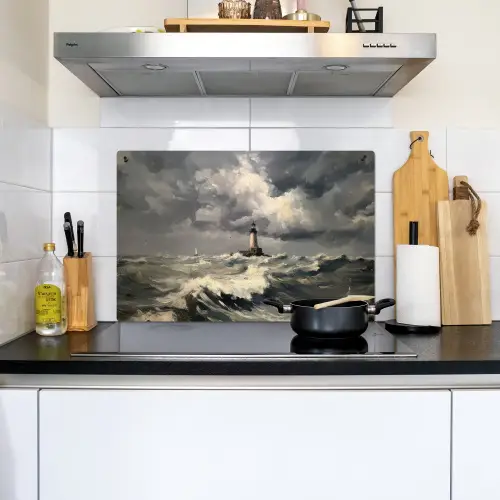 Vuurtoren - Golven - Storm Inductie beschemer met haakjes klein -sfeer2