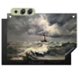 Vuurtoren - Golven - Storm Inductie beschemer met haakjes klein -3d