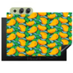Mango - Patroon - Fruit - Bladeren Inductie beschemer met haakjes klein 777 -3d