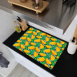 Mango - Patroon - Fruit - Bladeren Inductie beschemer met haakjes klein 777 -sfeer1