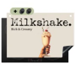 Milkshake - Kers - Rietje Inductie beschemer met haakjes klein -3d