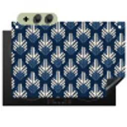 Modern - Patroon - Blauw Inductie beschemer met haakjes klein 777 -3d