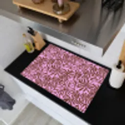 Organisch - Patroon - Roze Inductie beschemer met haakjes klein 777 -sfeer1