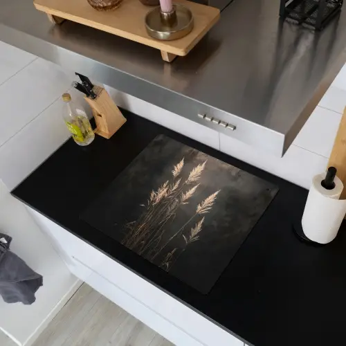 Siergras - Pluimen - Verlichting - Zwart Inductie beschemer met haakjes middel -sfeer1