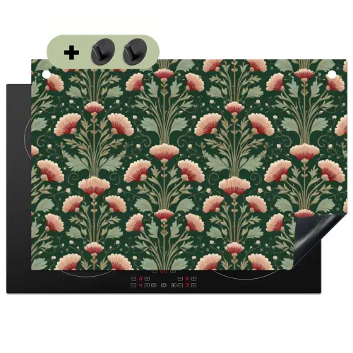 Patroon - Botanisch - Kleurrijk Inductie beschemer met haakjes klein 777 -3d