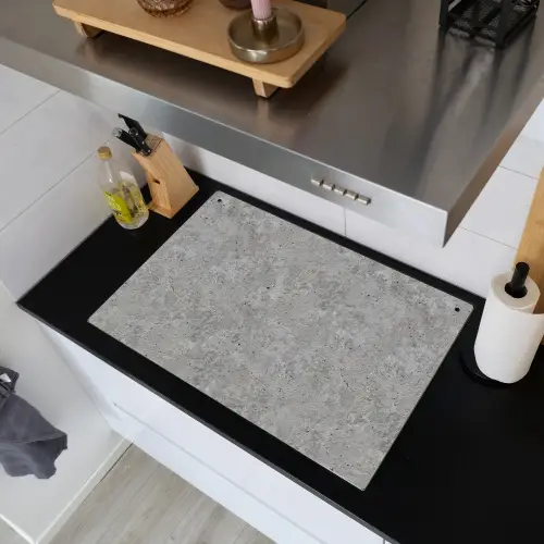 Patroon - Cement - Beton Inductie beschemer met haakjes klein 777 -sfeer1