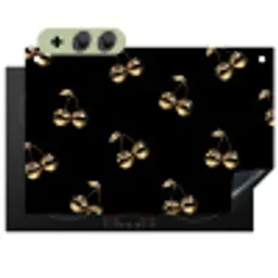 Patroon - Kersen - Goud - Chrome Inductie beschemer met haakjes klein -3d