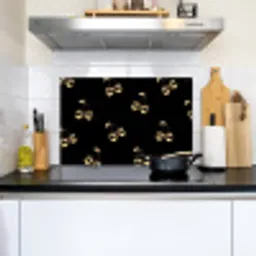 Patroon - Kersen - Goud - Chrome Inductie beschemer met haakjes klein -sfeer2
