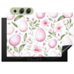 Patroon - Eieren - Roze - Pasen Inductie beschemer met haakjes klein -3d