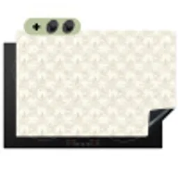 Patroon - Bloemen - Beige Inductie beschemer met haakjes klein 777 -3d