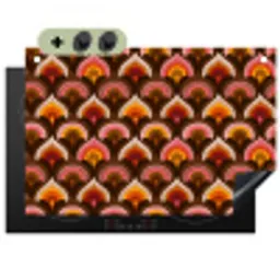 Patroon - Retro - Kleurrijk Inductie beschemer met haakjes klein 777 -3d