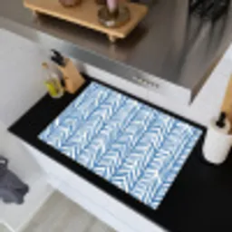Patroon - Streep - Blauw Inductie beschemer met haakjes klein 777 -sfeer1