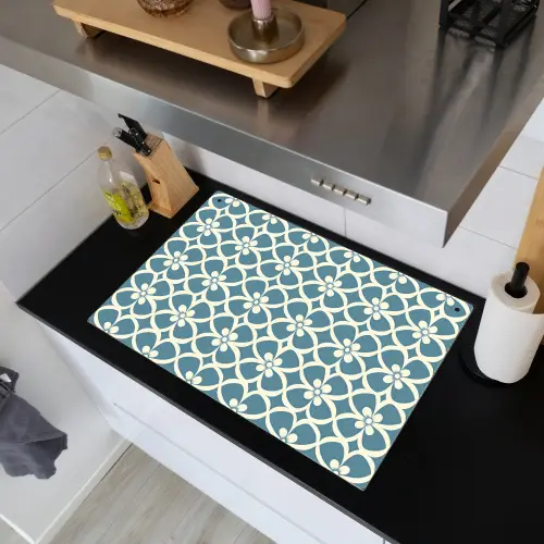 Patroon - Symmetrisch - Blauw Inductie beschemer met haakjes klein 777 -sfeer1