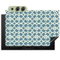 Patroon - Symmetrisch - Blauw Inductie beschemer met haakjes klein 777 -3d