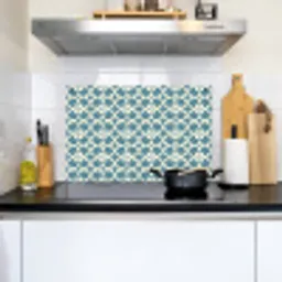 Patroon - Symmetrisch - Blauw Inductie beschemer met haakjes klein 777 -sfeer2