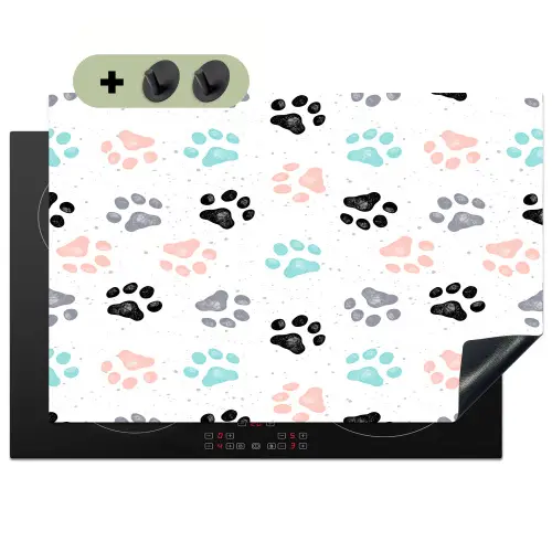 Paw - Pattern - Color Inductie beschemer met haakjes klein 777 -3d