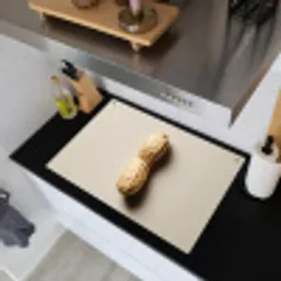 Pinda - Ruw - Beige Inductie beschemer met haakjes klein -sfeer1
