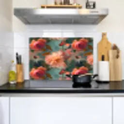 Roze - Patroon - Bloemen Inductie beschemer met haakjes klein 777 -sfeer2