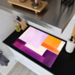 Vlakken - Abstract - Rechthoekig - Oranje Inductie beschemer met haakjes klein -sfeer1