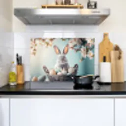Konijn - Eieren - Mand Inductie beschemer met haakjes klein -sfeer2