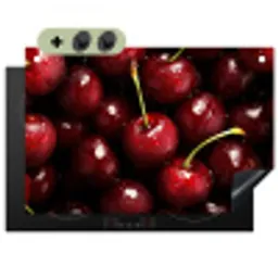 Rood - Fruit - Kersen Inductie beschemer met haakjes klein -3d