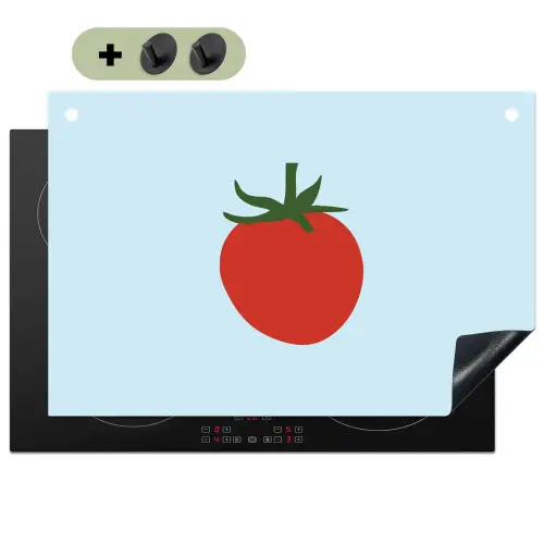 Rood - Tomaat - Groente Inductie beschemer met haakjes klein -3d