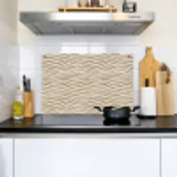 Zand - Golven - Beige Inductie beschemer met haakjes klein 777 -sfeer2