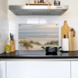 Zandstrand - Bewolkt - Duinen Inductie beschemer met haakjes klein -sfeer2