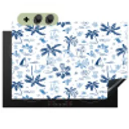 Zee - Strand - Blauw - Wit Inductie beschemer met haakjes klein 777 -3d