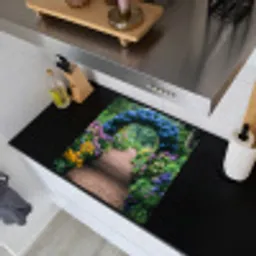 Doorkijk - Bloemen - Hortensia - Pad Inductie beschemer met haakjes middel -sfeer1