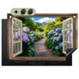 Doorkijk - Hortensia - Pad - Natuur Inductie beschemer met haakjes klein -3d