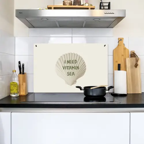 Schelp - Quote - Groen Inductie beschemer met haakjes klein -sfeer2