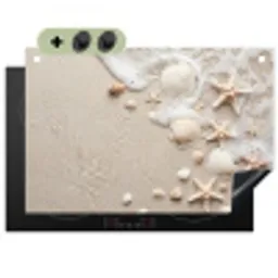 Schelpen - Zeesterren - Strand Inductie beschemer met haakjes klein -3d
