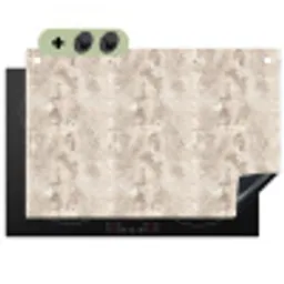 Slang - Patroon - Beige Inductie beschemer met haakjes klein 777 -3d