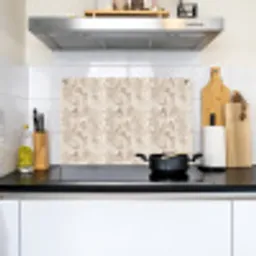 Slang - Patroon - Beige Inductie beschemer met haakjes klein 777 -sfeer2
