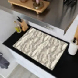 Slang - Patroon - Taupe Inductie beschemer met haakjes klein 777 -sfeer1