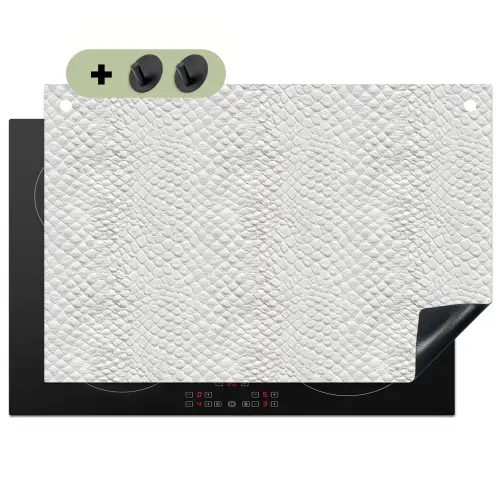 Slang - Patroon - Wit Inductie beschemer met haakjes klein 777 -3d