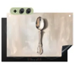 Lepel - Verf - Zilver Inductie beschemer met haakjes klein -3d