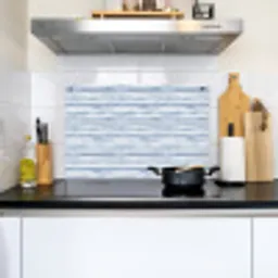 Strepen - Patroon - Blauw - Wit Inductie beschemer met haakjes klein 777 -sfeer2